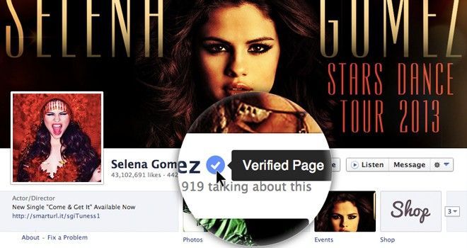 Facebook ahora verifica los perfiles de las celebridades - FayerWayer
