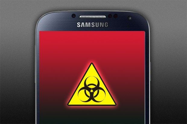 Peligro biológico pantalla móvil celular