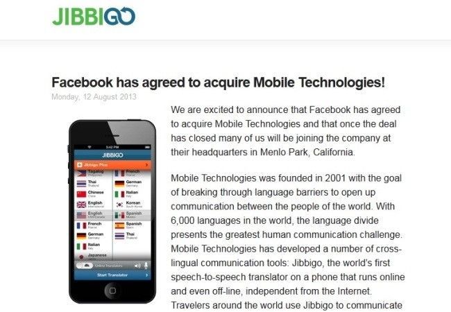 Facebook adquiere Mobile Technologies