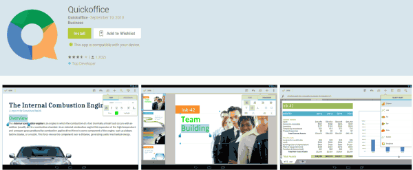 QuickOffice gratis para editar documentos de Office desde móviles iPhone y Android