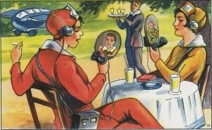 Ilustración futurista del pasado