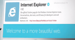 Cuenta oficial en Twitter del Microsoft Internet Explorer