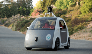 Este automóvil de Google se conduce solo y no tiene volante