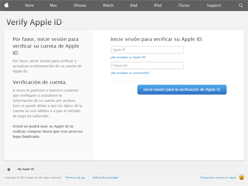 Si recibes un email con este texto: “Hola, nuestro sistema ha detectado autorizado entrada intento de su Apple ID…”, ¡Cuidado! ¡Es phishing!