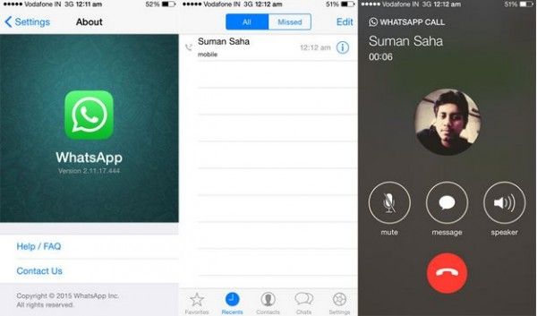 Whatsapp ya está probando las llamadas de voz en iPhone