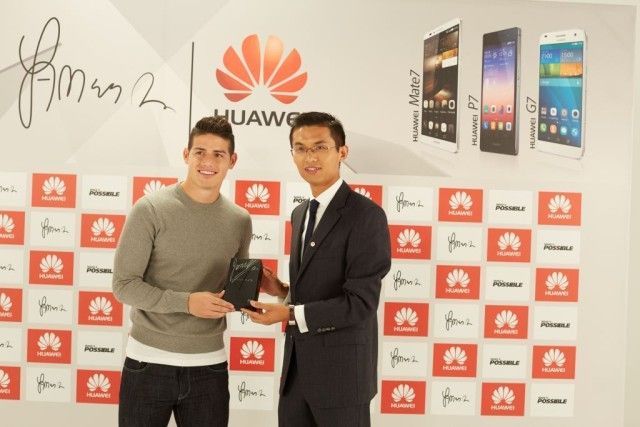 James Rodriguez, Embajador de Marca de Huawei Colombia, Cheyewei, Country Manager de Terminales de Huawei Colombia