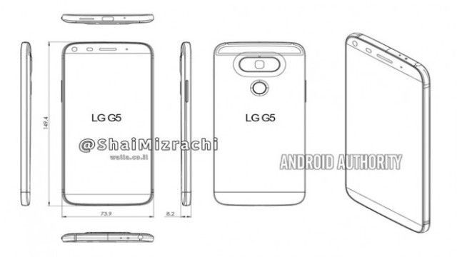 Planos del diseño del LG G5 - Android Authority