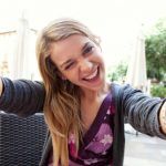 Mujer foto con smartphone