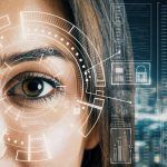 ojo escáner de iris seguridad