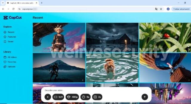 Falso sitio de CapCut usa IA como señuelo para instalar software malicioso
