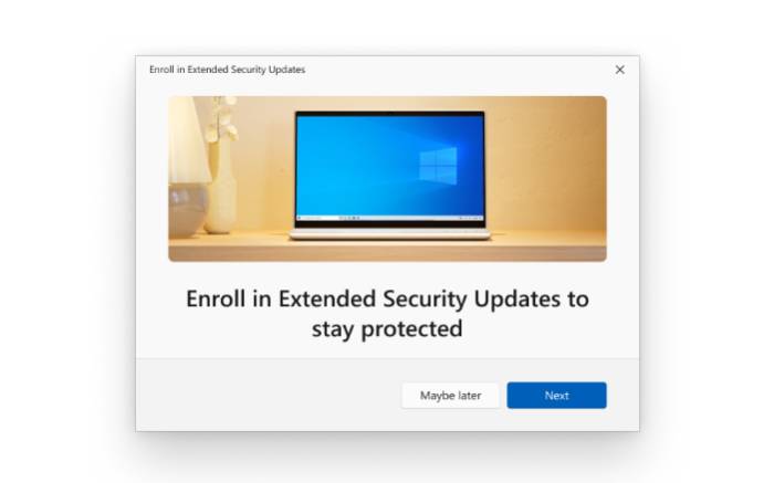 Microsoft ofrecerá actualizaciones de seguridad extendidas gratis para Windows 10