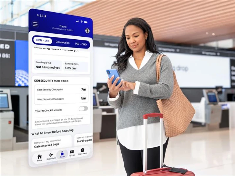 United integra tiempos de espera de seguridad TSA en su app móvil: así funciona la nueva herramienta para viajeros