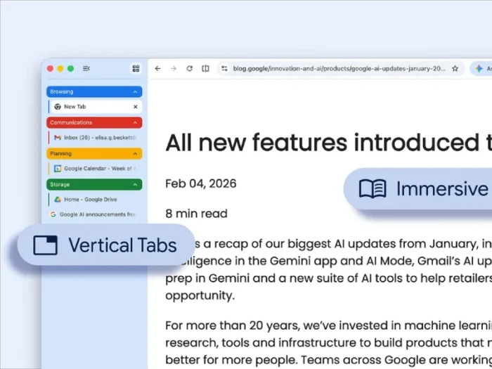 Nuevas pestañas verticales de Chrome eliminan el caos al navegar con muchas páginas abiertas