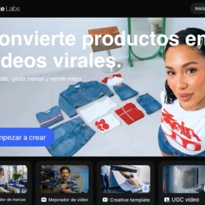 Vmake Labs AI review en Español: genera videos UGC, mejora calidad y elimina marcas de agua con IA